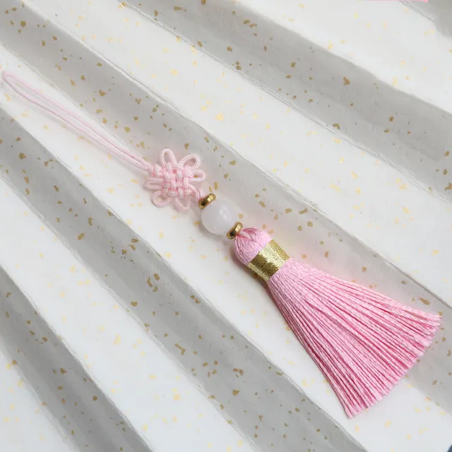Sale Hand Woven Bookmark Tassel Small Tassel Horn Wood Comb Invitation Card Hanging Tassel Tassel Pink - Shop at LoveMi