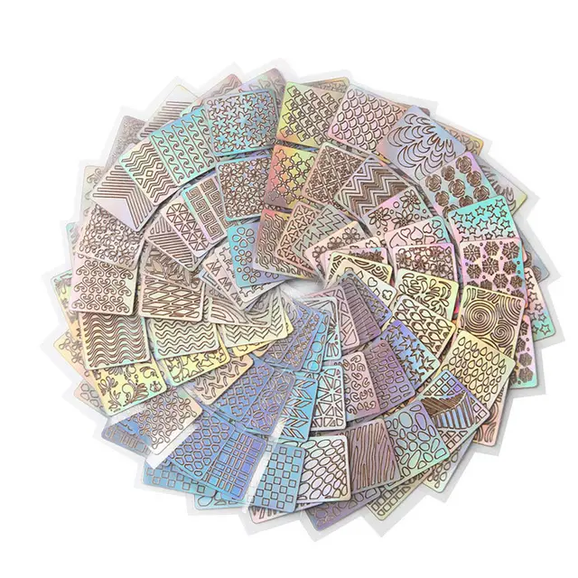 Hollow Printing Template Nail Art Printing Sticker 12Pcs - Shop at LoveMi