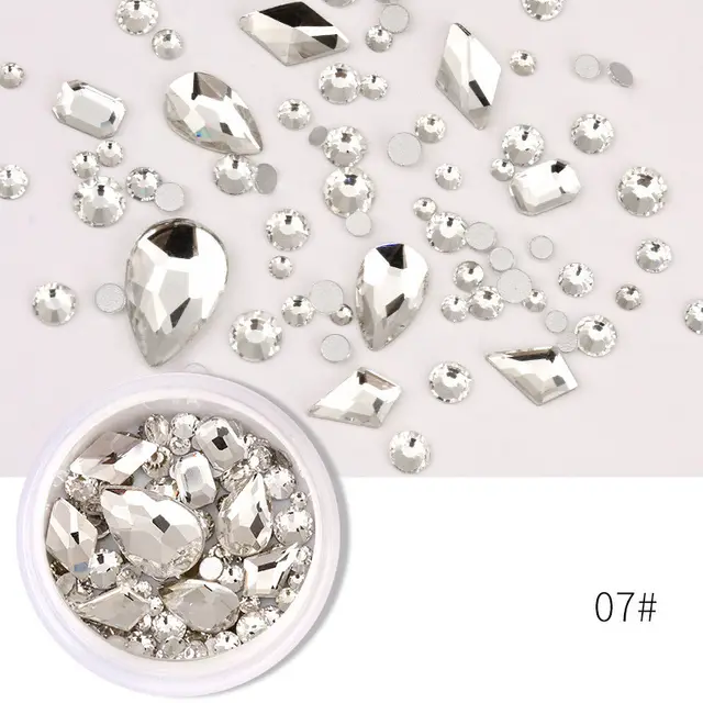 Special Shaped Crystal Rectangle Glass Rhinestone Mixed Set Box A07 - Shop at LoveMi