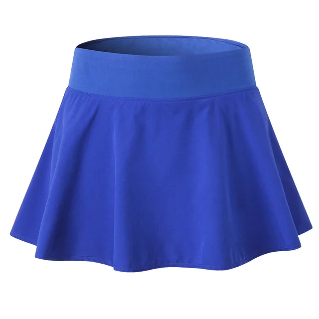 Ladies Sports Quick Drying Culottes, Tennis Dance, Yoga Training Suit, Anti Empty Fitness Lining Short Skirt Blue - Shop at LoveMi