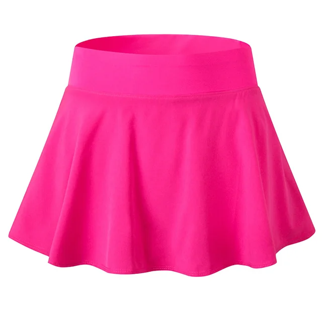 Ladies Sports Quick Drying Culottes, Tennis Dance, Yoga Training Suit, Anti Empty Fitness Lining Short Skirt Pink - Shop at LoveMi