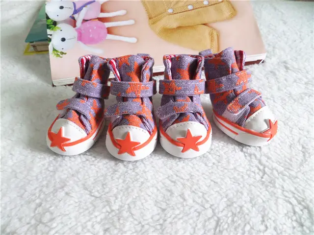 Dog Shoes Star Cowboy Shoes Breathable Spring And Summer Puppy Shoes Teddy Bichon Dog Pet Shoes Orange - Shop at LoveMi
