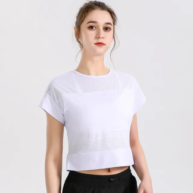 Loose And Quick drying Stretch Yoga Clothes, Running And Quick drying Training T shirt, Fitness Clothes White - Shop at LoveMi