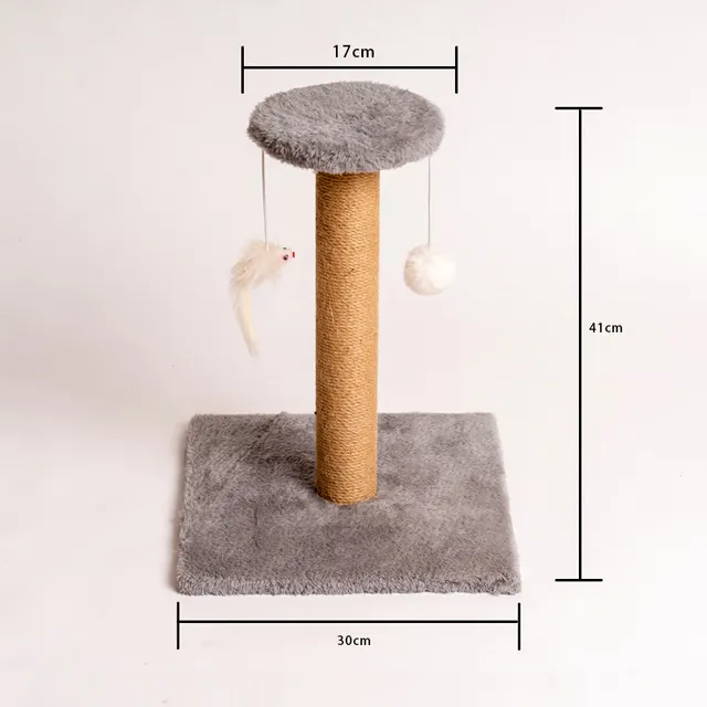 Cat Scratching Post Claw Grinder Vertical Non Dandruff Wear Resistant Cat Climbing Frame Nest Funny Dark Grey - Shop at LoveMi