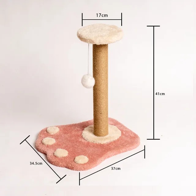 Cat Scratching Post Claw Grinder Vertical Non Dandruff Wear Resistant Cat Climbing Frame Nest Funny Pink - Shop at LoveMi