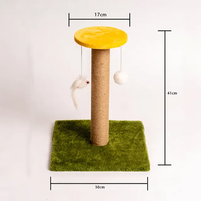 Cat Scratching Post Claw Grinder Vertical Non Dandruff Wear Resistant Cat Climbing Frame Nest Funny Yellow - Shop at LoveMi