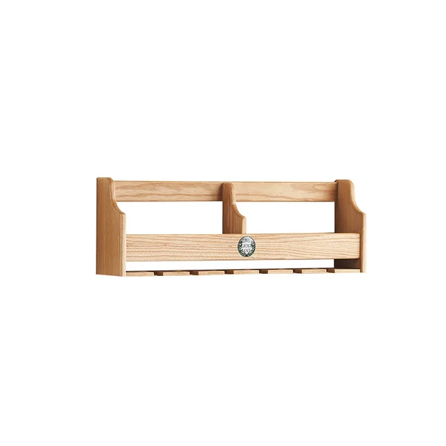 Restaurant Creative Wall Mounted Solid Wood Wine Racks, Wall Mounted Wine Cabinets Log Color Large - Shop at LoveMi