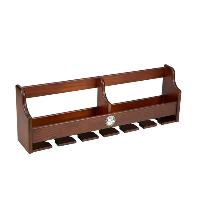 Restaurant Creative Wall Mounted Solid Wood Wine Racks, Wall Mounted Wine Cabinets Walnut Color Large - Shop at LoveMi
