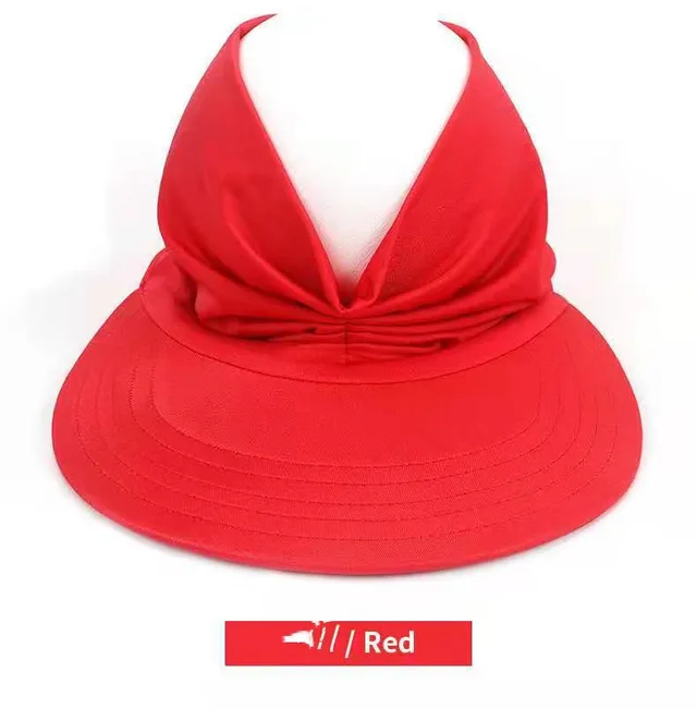 Casual Empty Top Hat Ladies Sun ProtectionSsun Hat Red - Shop at LoveMi