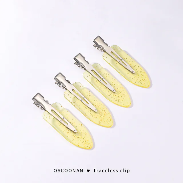 Same Hairpin No Trace Golden Hairpin Net Red Girl Side Clip Duck Beak Clip Bangs Clip Yellow - Shop at LoveMi