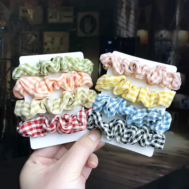 Large Intestine Hair Ring Color Cloth Art Hair Rope Female Korean Forest Net Red Small Intestine Rubber Band Female Hair Rope J - Shop at LoveMi