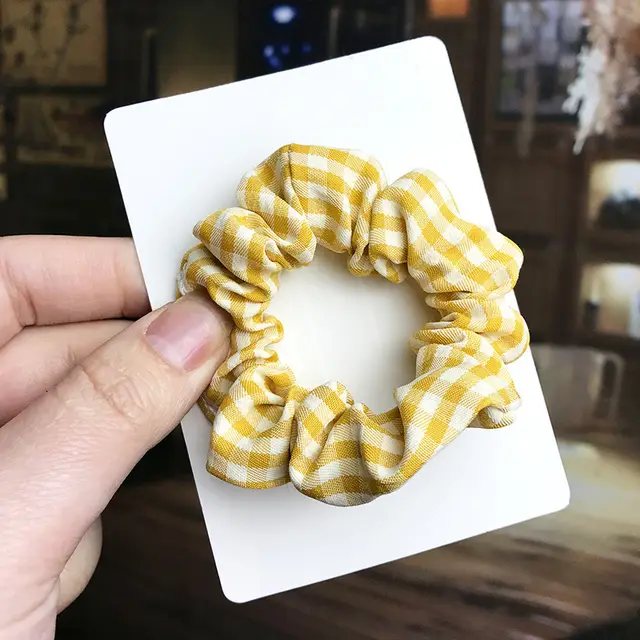 Large Intestine Hair Ring Color Cloth Art Hair Rope Female Korean Forest Net Red Small Intestine Rubber Band Female Hair Rope Q - Shop at LoveMi