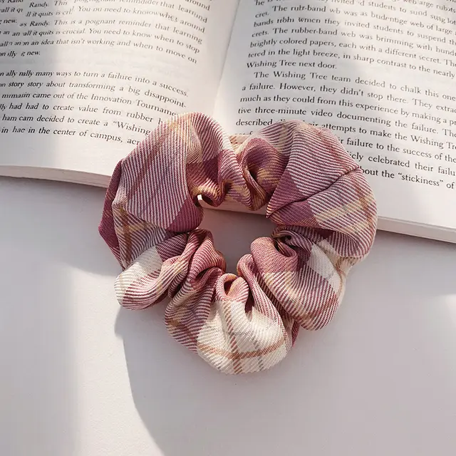 Jk Fat Intestines Pig Large Intestine Hair Ring South Korean Summer Headband Raspberry Black Tea - Shop at LoveMi
