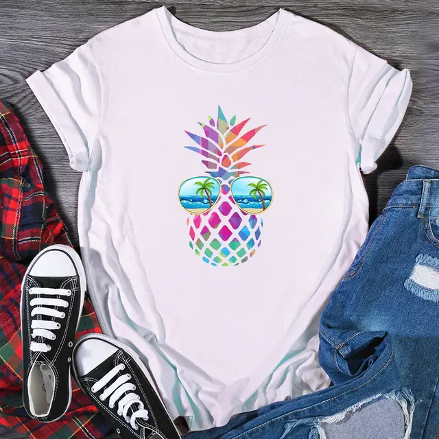 Hip Hop Summer New Fruit Pineapple Loose Short Sleeve 11Style - Shop at LoveMi