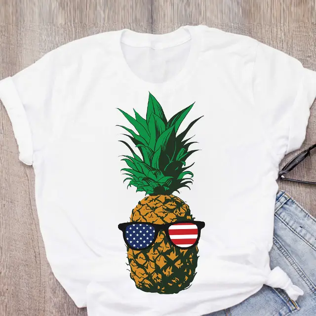 Hip Hop Summer New Fruit Pineapple Loose Short Sleeve 6Style - Shop at LoveMi