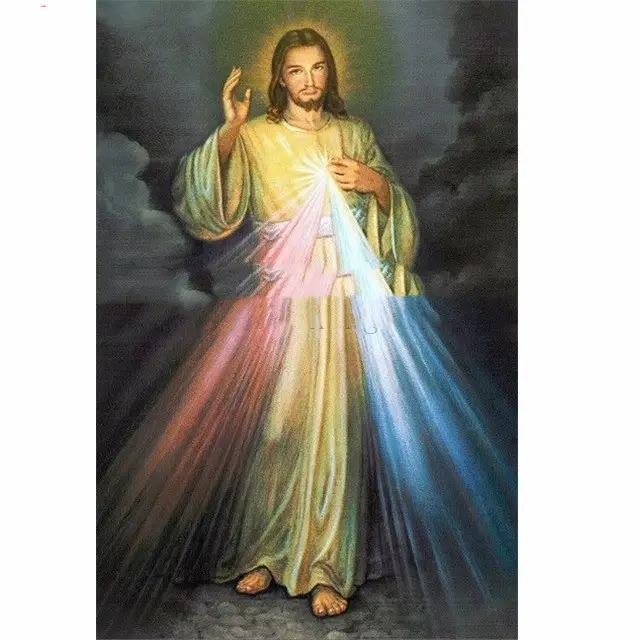 Embroidered Diamond Mosaic With Image Of Jesus God - Shop at LoveMi