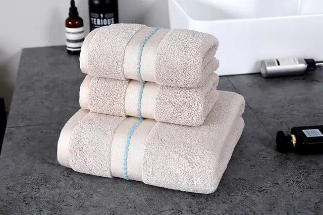 24 Style Premium Cotton Hand Towel Hotel Swimming Towel Beige - Shop at LoveMi