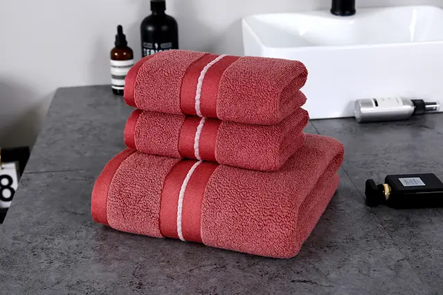 24 Style Premium Cotton Hand Towel Hotel Swimming Towel Red - Shop at LoveMi