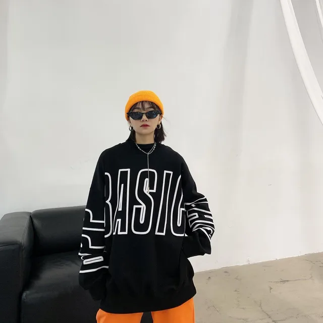Women's Thin Sweater Spring And Autumn Clothes Loose And Lazy Black - Shop at LoveMi