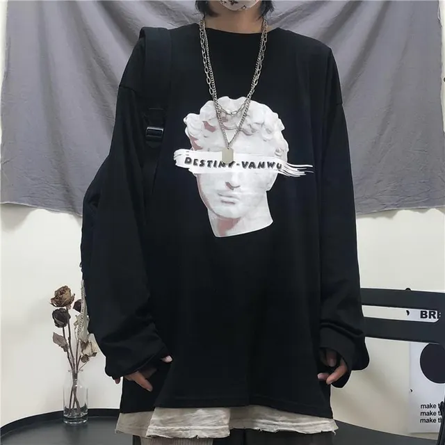 Plus Size Mm Extra Large Long Sleeved t Shirt Women Spring And Summer Black - Shop at LoveMi
