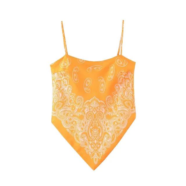 Shirt CAMIS Vest Spaghetti Strap Fashion Top Retro Sexy 2380Yellow - Shop at LoveMi