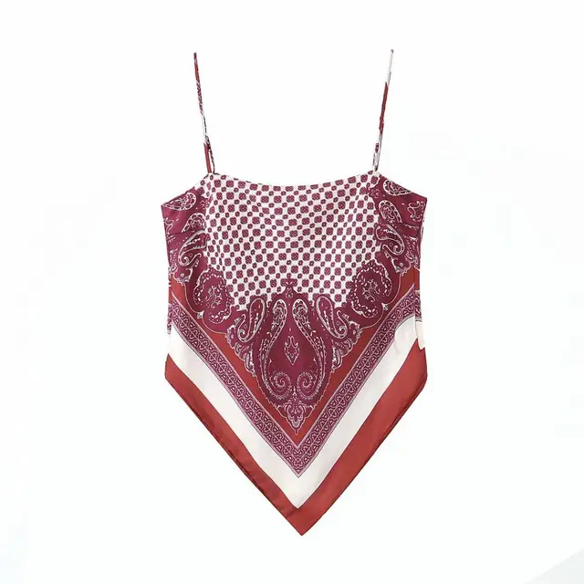 Shirt CAMIS Vest Spaghetti Strap Fashion Top Retro Sexy 2390Wine Red - Shop at LoveMi