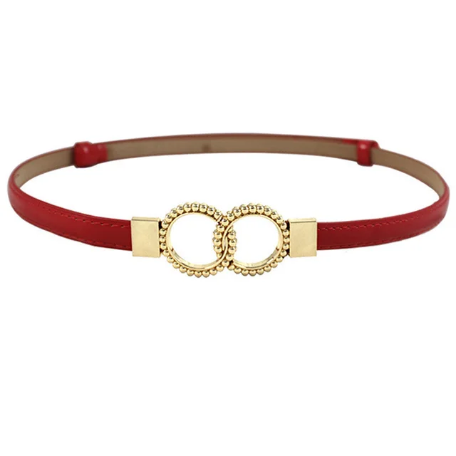 Women'S Decorative Dress With Belt Thin Belt Women'S Black Skirt Belt Accessories Red - Shop at LoveMi