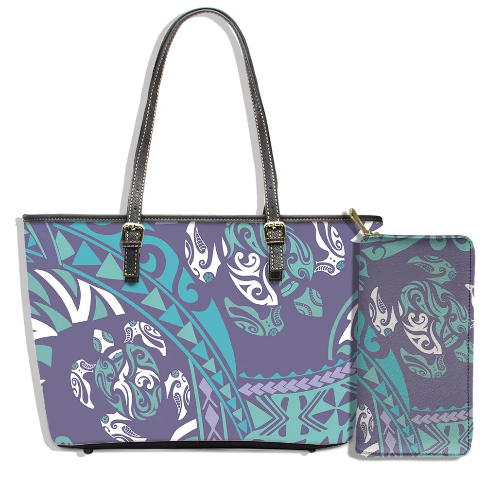 Polynesian style turtle print shoulder bag clutch bag wallet large satchel to customize a picture G - Shop at LoveMi