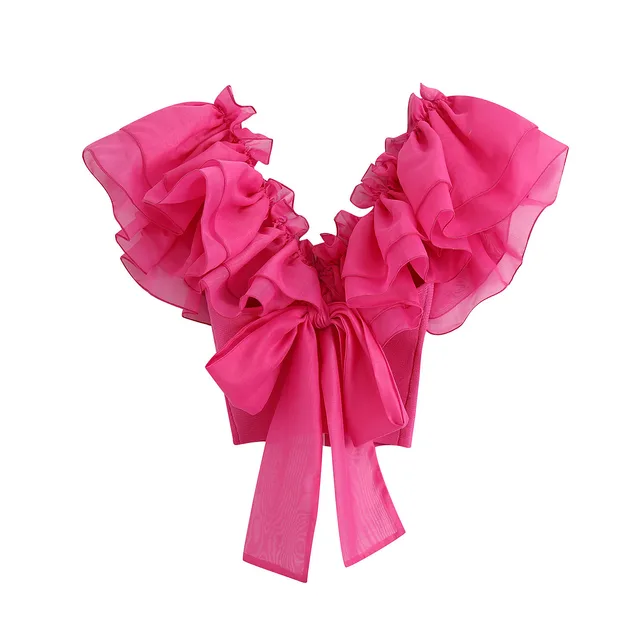 Knit Top With Organza Sleeves - Shop at LoveMi