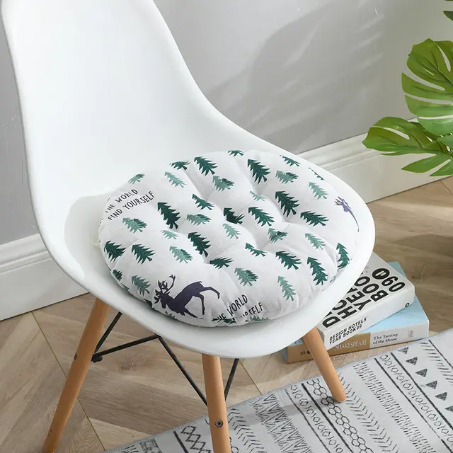 In Autumn And Winter Thick Cotton And Linen Round Cushion Nordic Home Chair Cushion Office Student Tatami Cushion 3 Color - Shop at LoveMi