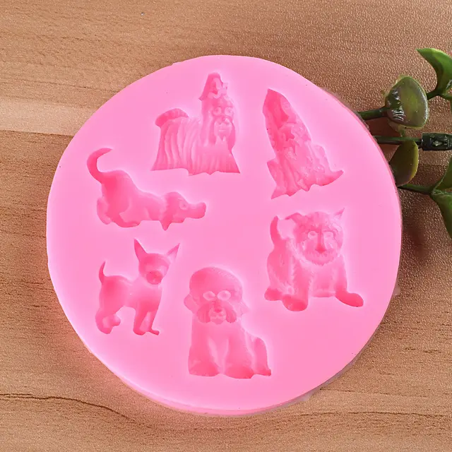 Dog Lion Tiger Bear Silicone Mold DIY Fondant Mold Baking Tool Cookies Pastry Sugar Decoration Clay Crafts Jelly Animal Mold - Shop at LoveMi