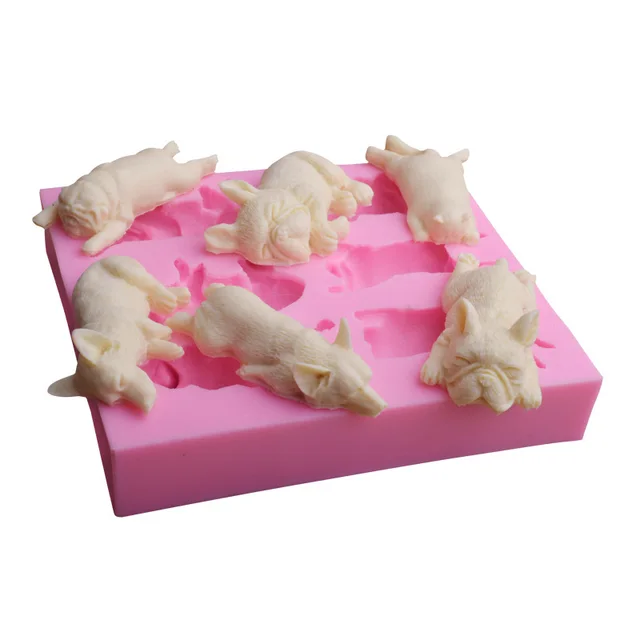 Dog Lion Tiger Bear Silicone Mold DIY Fondant Mold Baking Tool Cookies Pastry Sugar Decoration Clay Crafts Jelly Pink - Shop at LoveMi