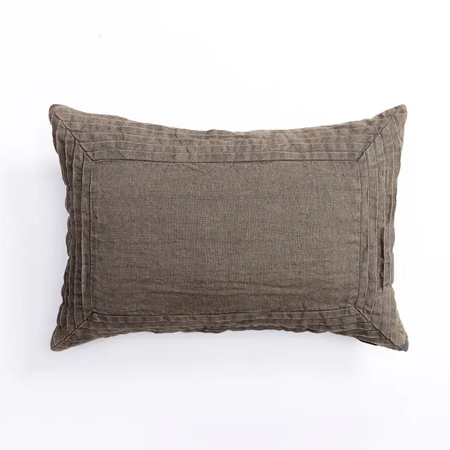 Visual Taste Hand Embroidered Solid Color Nordic European Model Room Ramie Cotton Hemp Core Pillow Cushion Cover Fn21 Containing Core - Shop at LoveMi