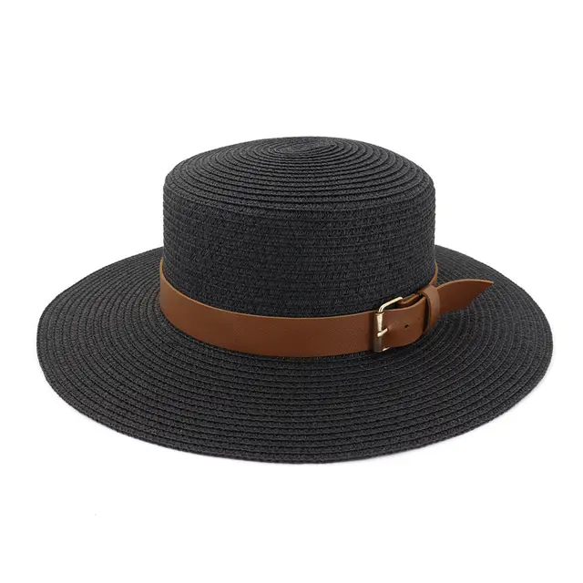 Outdoor Seaside Travel Vacation Beach Sunhat Black - Shop at LoveMi