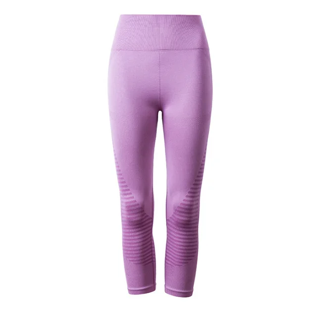 High waist Fitness Sports Yoga Cropped Pants, Abdomen Running Slim Quick drying Pants Pink - Shop at LoveMi