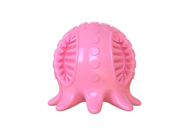 Dog Toy Ball Teeth Cleaning Octopus Shape Pink - Shop at LoveMi