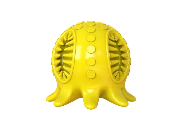 Dog Toy Ball Teeth Cleaning Octopus Shape Yellow - Shop at LoveMi
