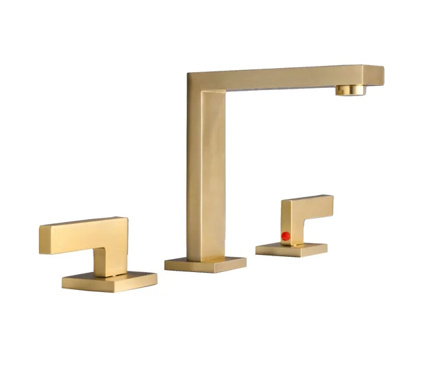 All Copper Split Basin Faucet Black Three Piece Set Golden - Shop at LoveMi