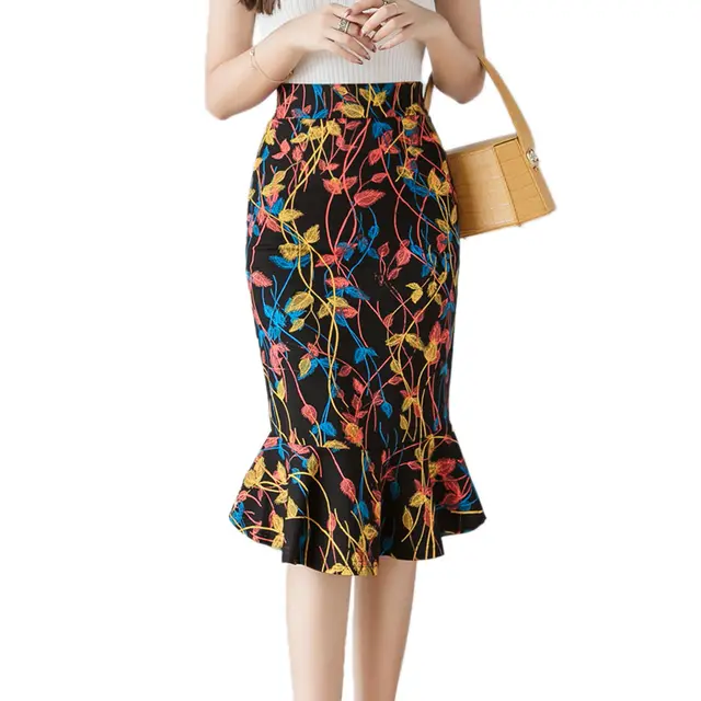 High Waisted Midline Dress With Retro Ethnic Print In Summer As Shown - Shop at LoveMi