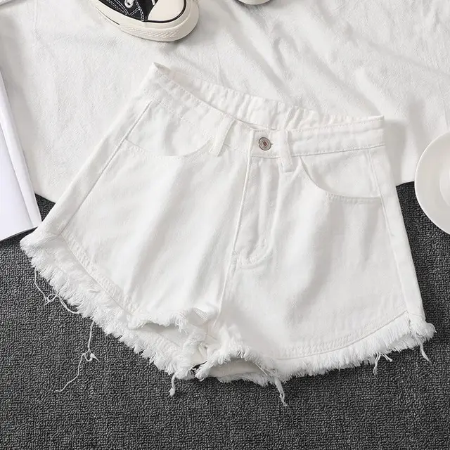 Pink High Waisted Denim Shorts For Women In Spring And Summer Light Colour - Shop at LoveMi