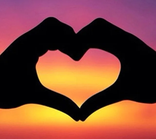 Hand Sunset Heart 3D Diamond Embroidery Cross Stitch Home Decoration As Shown - Shop at LoveMi