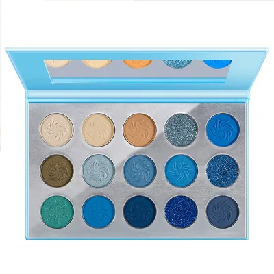 Earth Matte Pearlescent 15 Color Eyeshadow Palette Blue - Shop at LoveMi