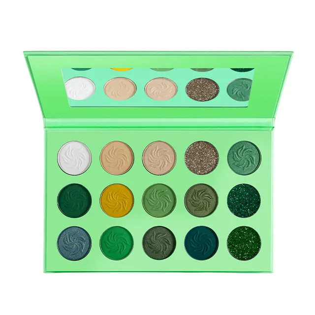 Earth Matte Pearlescent 15 Color Eyeshadow Palette Green - Shop at LoveMi