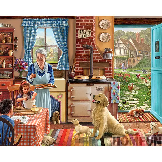 Homfun Full Square Round Diamond 5D Diy Diamond Painting Cartoon Home Garden Embroidery Cross Stitch Round Diamond - Shop at LoveMi