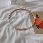 White Rectangular Buckle