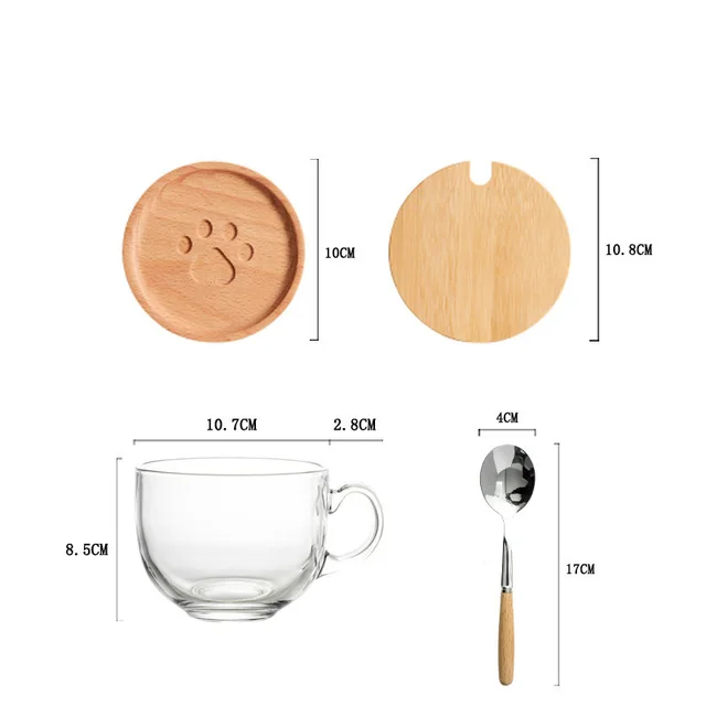 Household Glass Cereal Cup Breakfast Cup Large Capacity - Shop at LoveMi