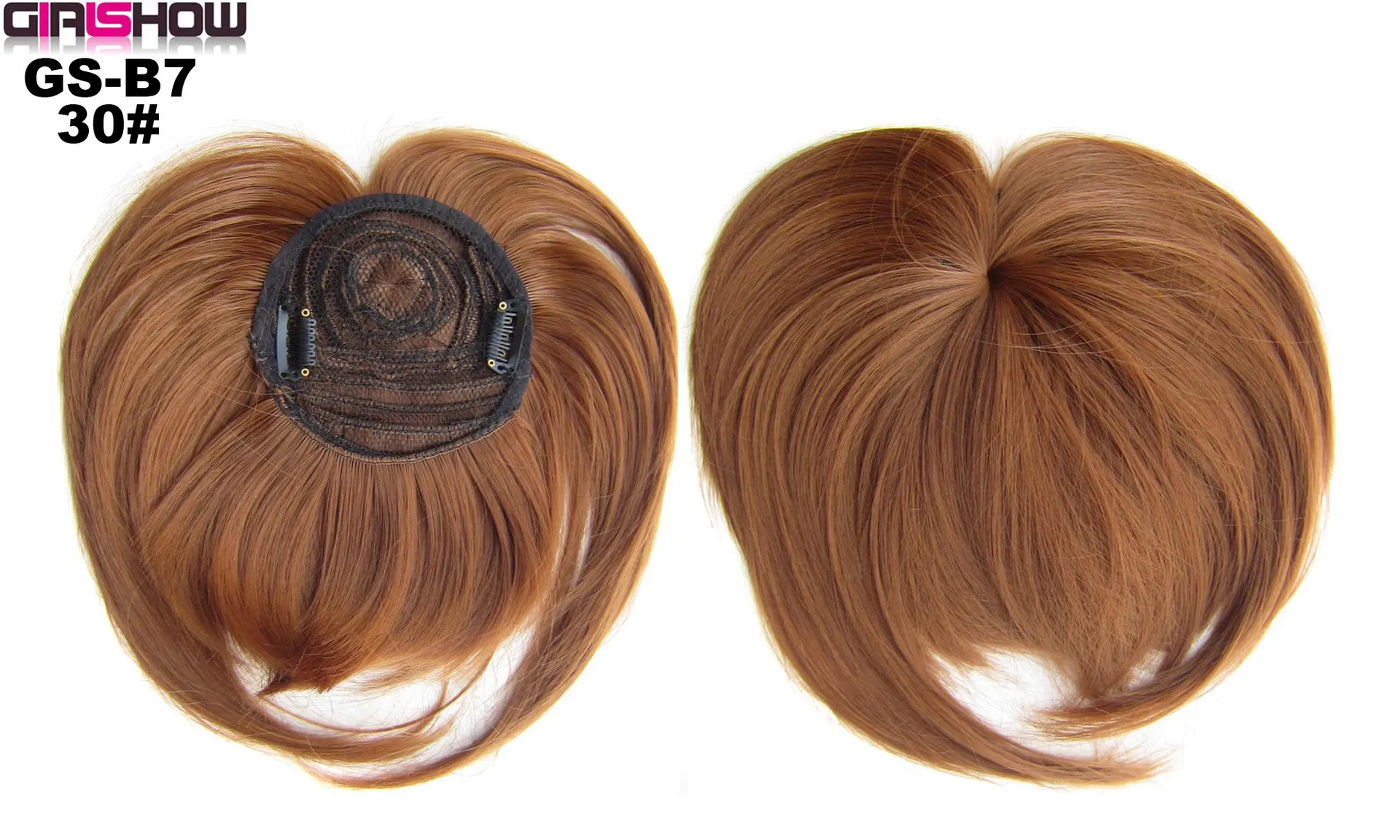 High Temperature Silk Chemical Fiber Wig Top Heart Bangs, Peach Heart Bangs On The Top Of TheHead - 30 Color