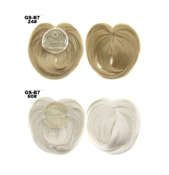 High Temperature Silk Chemical Fiber Wig Top Heart Bangs, Peach Heart Bangs On The Top Of TheHead Combination 1 - Shop at LoveMi