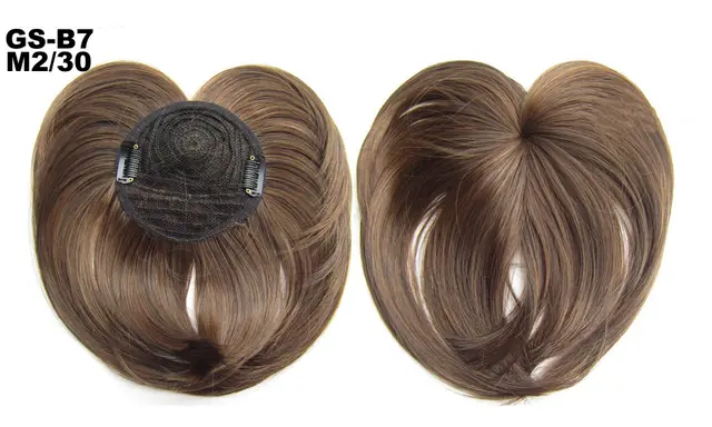 High Temperature Silk Chemical Fiber Wig Top Heart Bangs, Peach Heart Bangs On The Top Of TheHead M2 Color30 - Shop at LoveMi