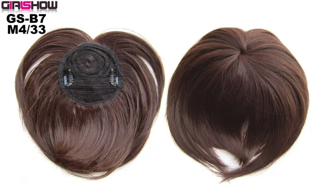 High Temperature Silk Chemical Fiber Wig Top Heart Bangs, Peach Heart Bangs On The Top Of TheHead M4 33 - Shop at LoveMi